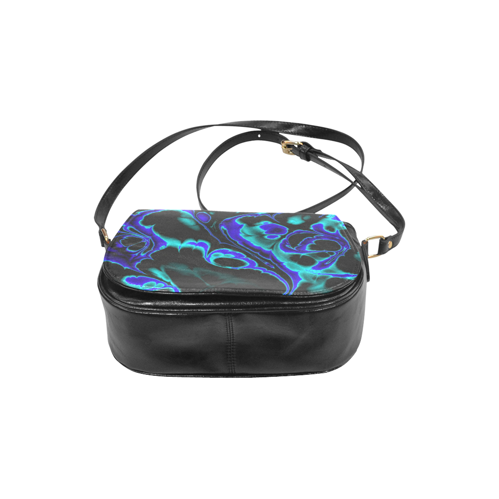 glowing fractal C by JamColors Classic Saddle Bag/Small (Model 1648)