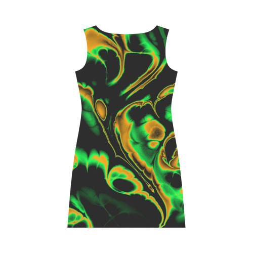 glowing fractal A by JamColors Round Collar Dress (D22)