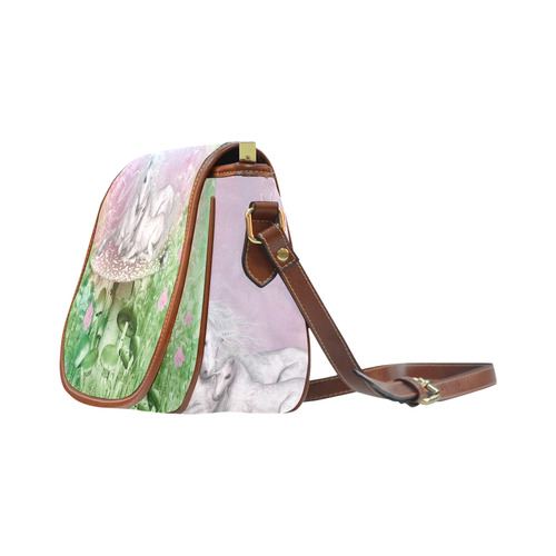 Beautiful unicorn with faol Saddle Bag/Small (Model 1649) Full Customization