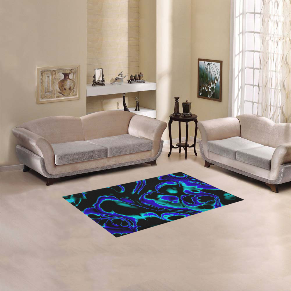 glowing fractal C by JamColors Area Rug 2'7"x 1'8‘’