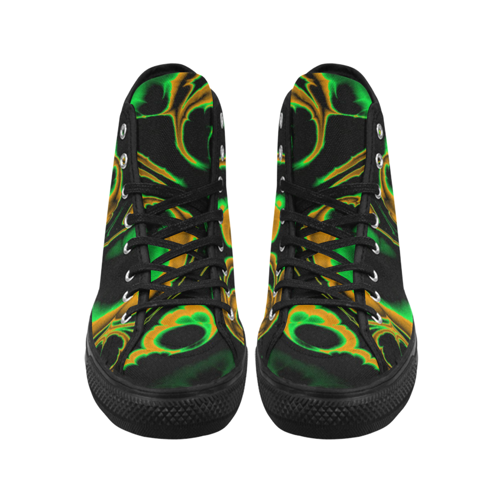 glowing fractal A by JamColors Vancouver H Men's Canvas Shoes/Large (1013-1)