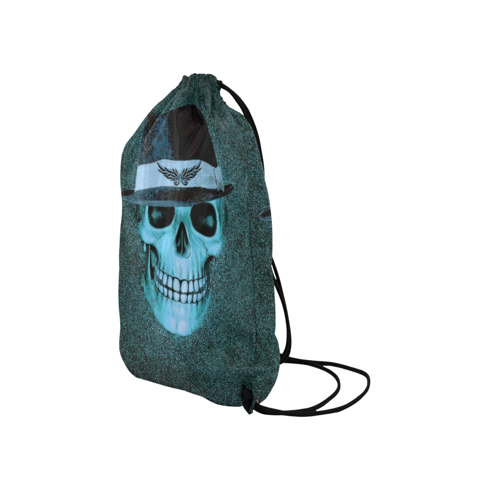 Charming Skull D by JamColors Small Drawstring Bag Model 1604 (Twin Sides) 11"(W) * 17.7"(H)