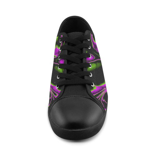 glowing fractal B by JamColors Canvas Shoes for Women/Large Size (Model 016)