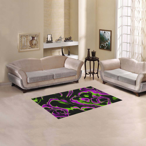 glowing fractal B by JamColors Area Rug 2'7"x 1'8‘’