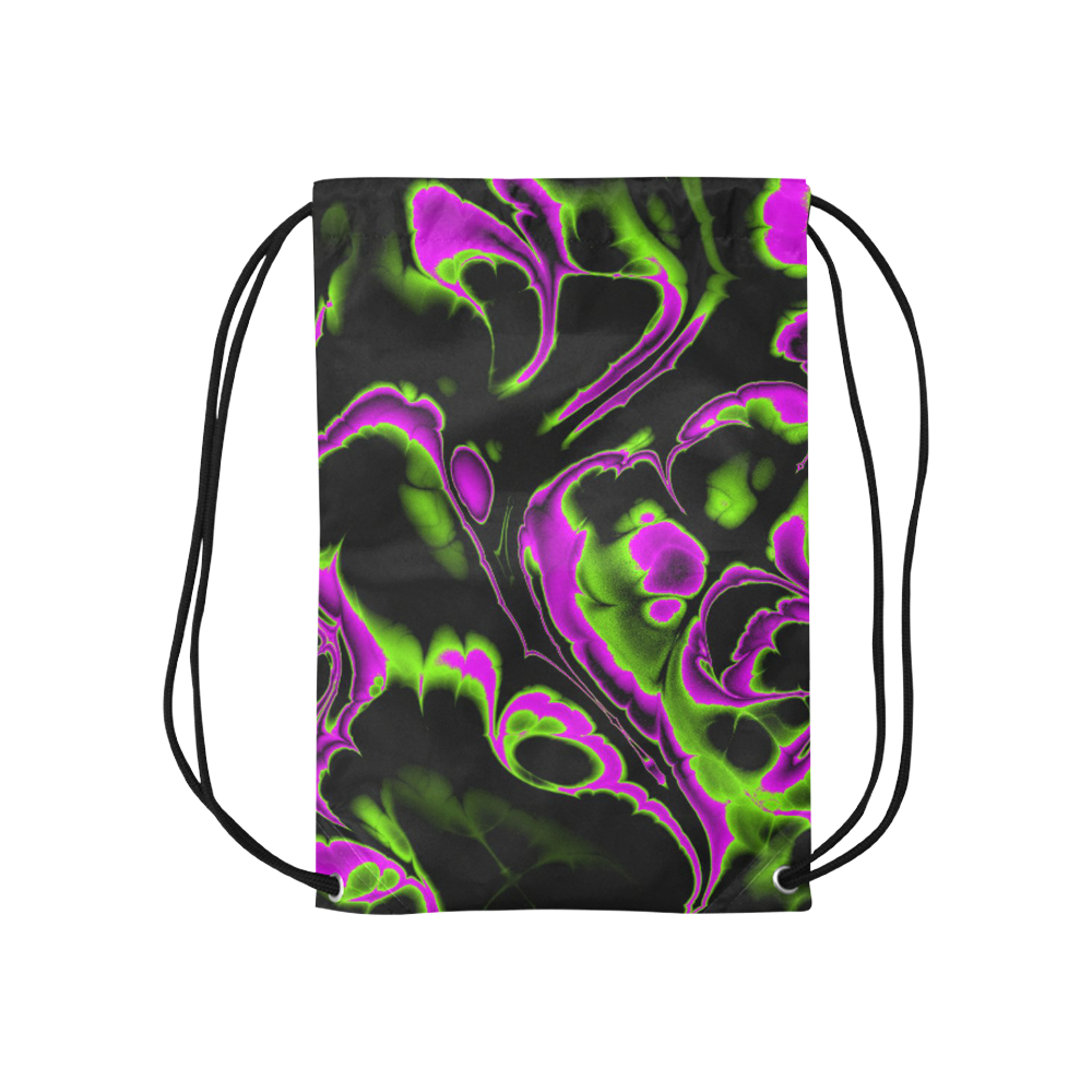 glowing fractal B by JamColors Small Drawstring Bag Model 1604 (Twin Sides) 11"(W) * 17.7"(H)