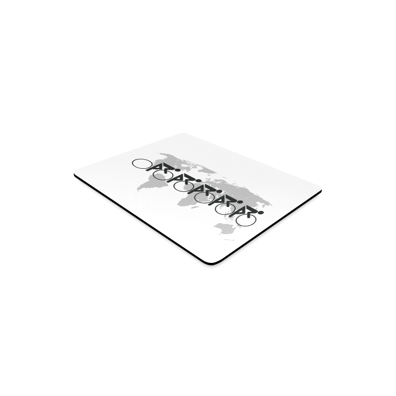 The Bicycle Race 3 Black On White Rectangle Mousepad