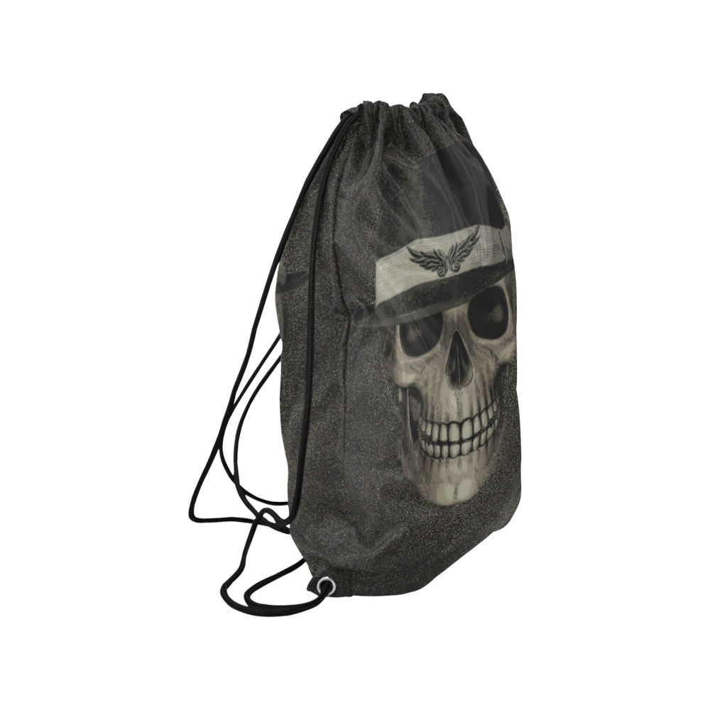 Charming Skull C by JamColors Small Drawstring Bag Model 1604 (Twin Sides) 11"(W) * 17.7"(H)
