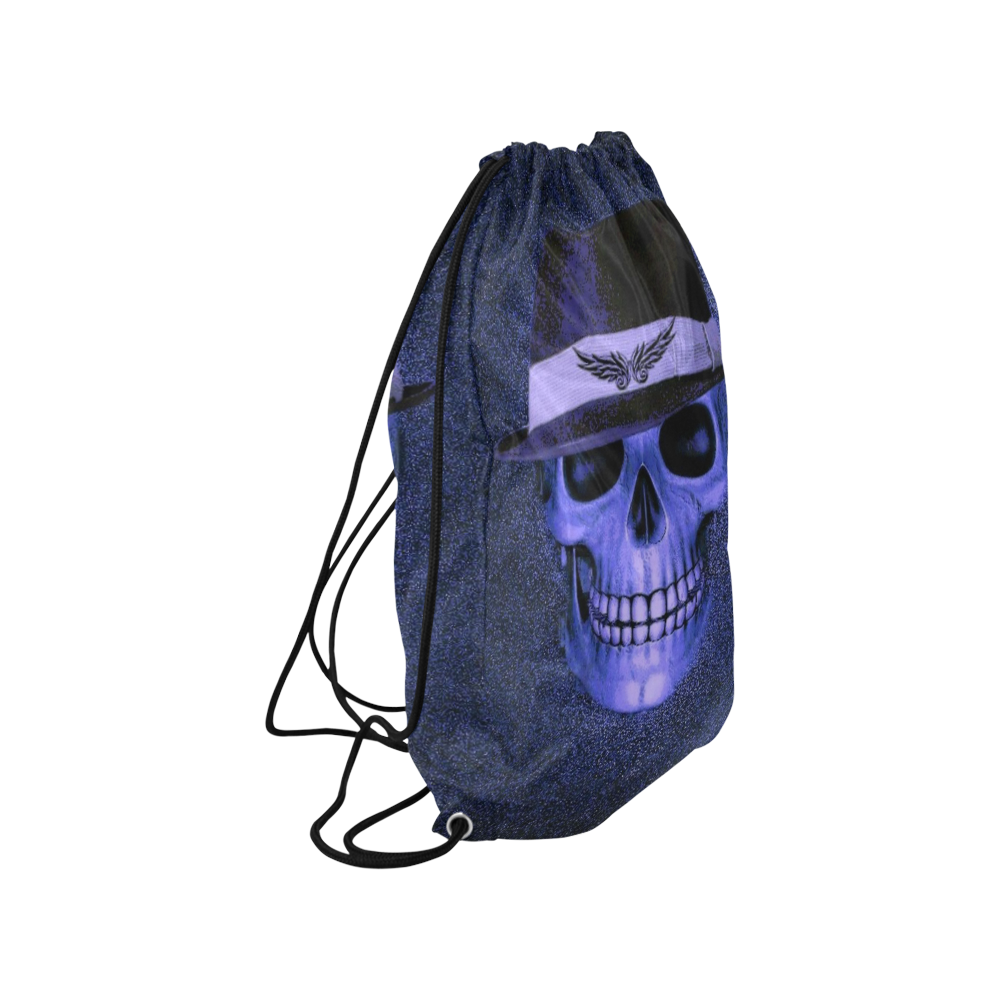 Charming Skull F by JamColors Small Drawstring Bag Model 1604 (Twin Sides) 11"(W) * 17.7"(H)