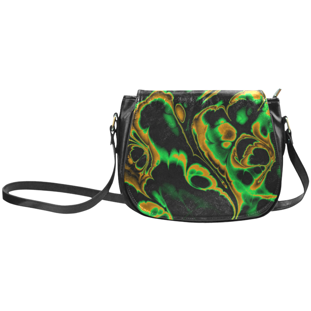 glowing fractal A by JamColors Classic Saddle Bag/Large (Model 1648)