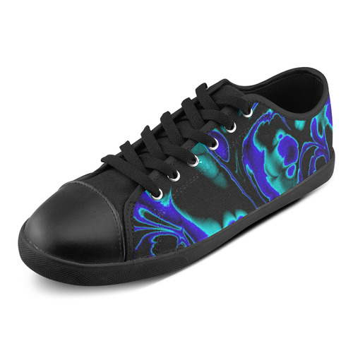 glowing fractal C by JamColors Canvas Shoes for Women/Large Size (Model 016)