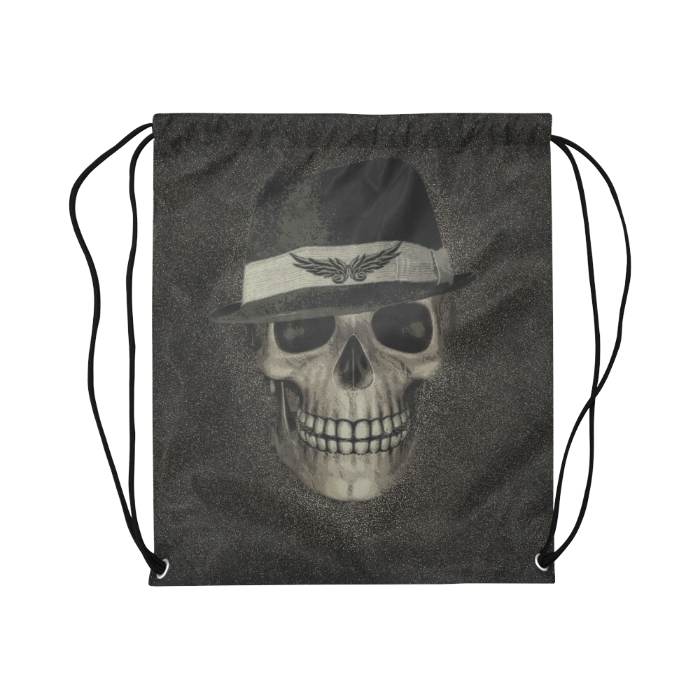 Charming Skull C by JamColors Large Drawstring Bag Model 1604 (Twin Sides)  16.5"(W) * 19.3"(H)
