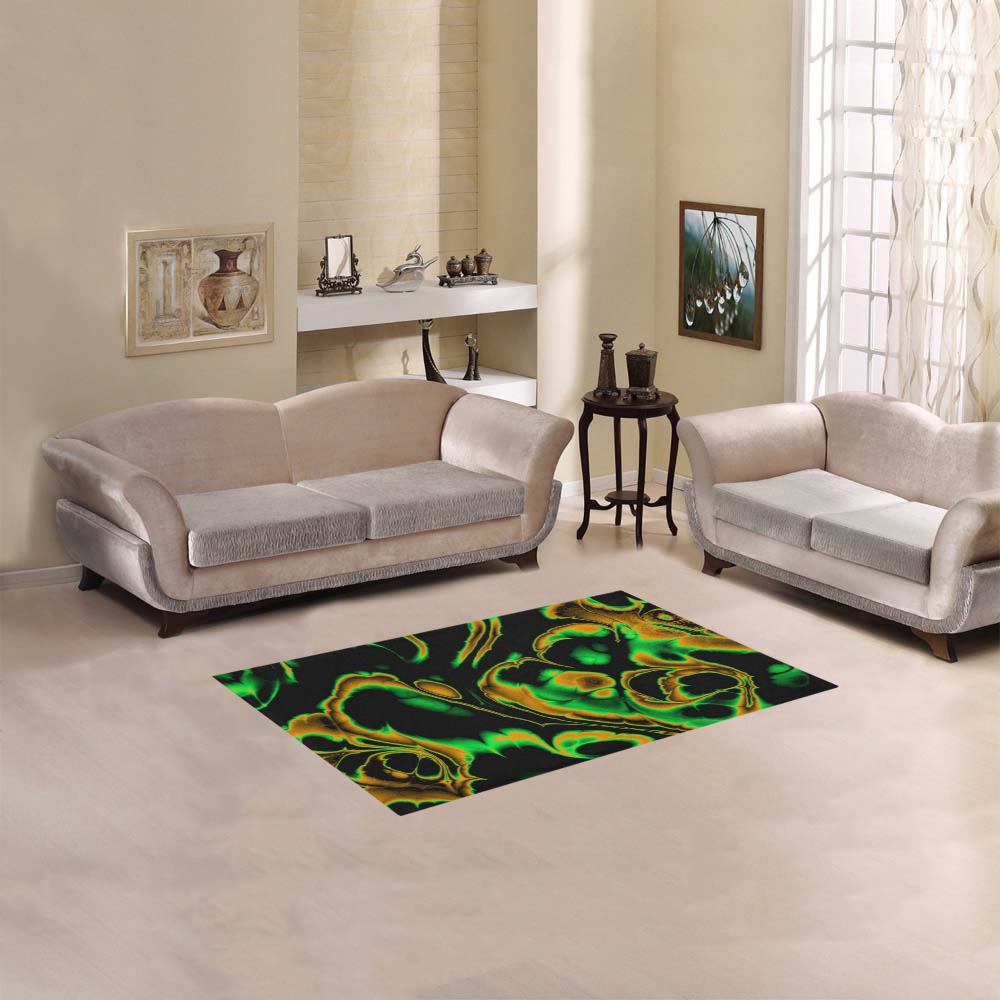 glowing fractal A by JamColors Area Rug 2'7"x 1'8‘’