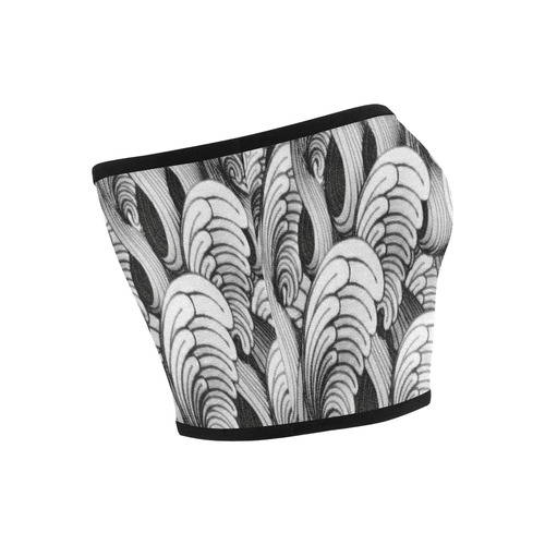 waves black white 3000x3000 Bandeau Top