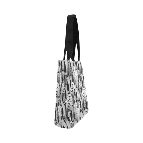 waves black white Canvas Tote Bag (Model 1657)