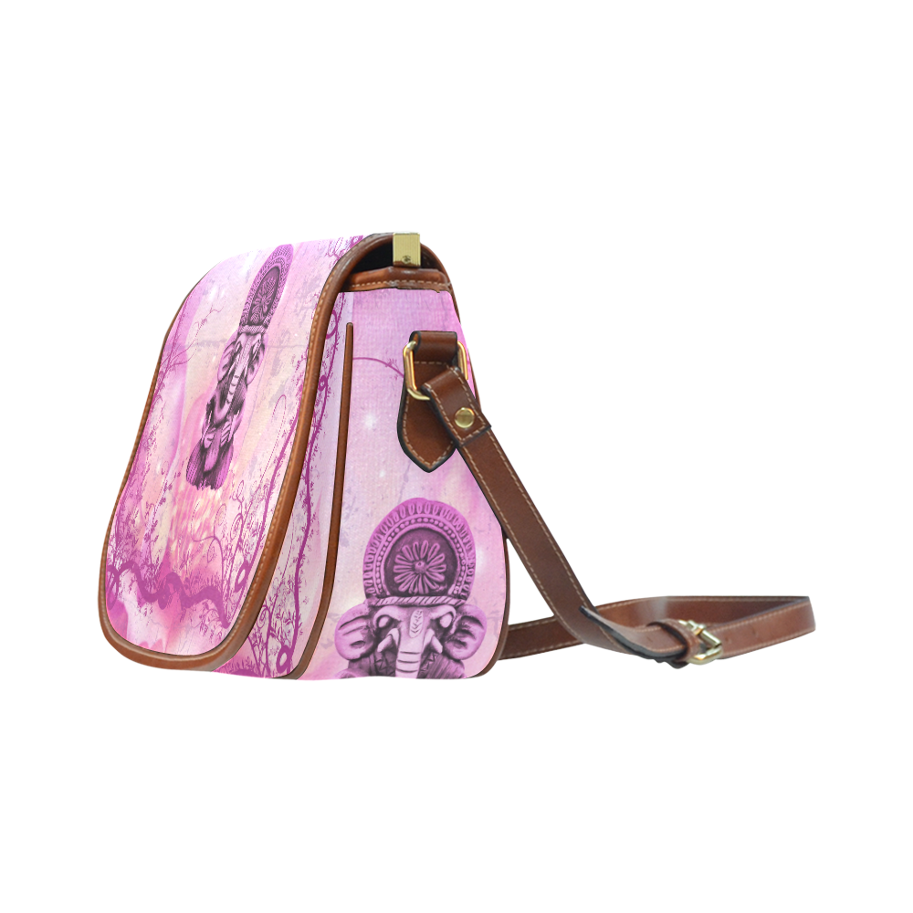 Symbol, indian elephant Saddle Bag/Small (Model 1649) Full Customization