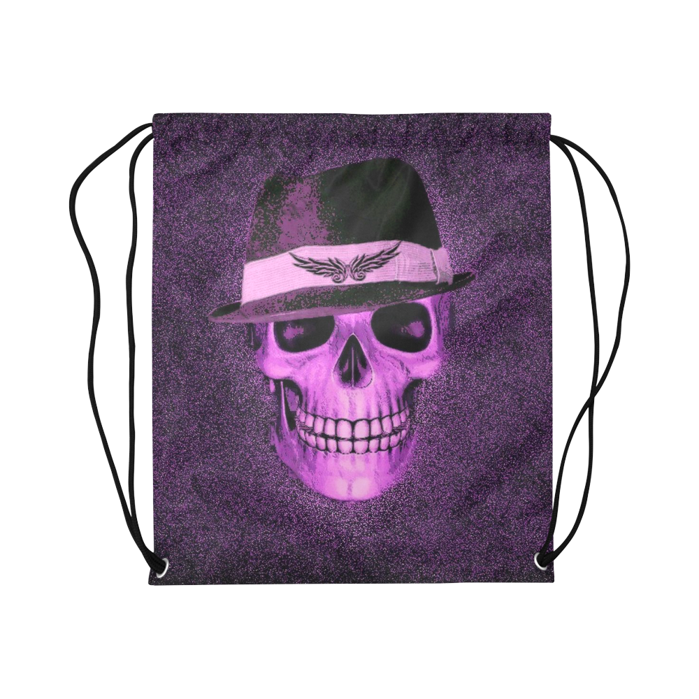 Charming Skull E by JamColors Large Drawstring Bag Model 1604 (Twin Sides)  16.5"(W) * 19.3"(H)
