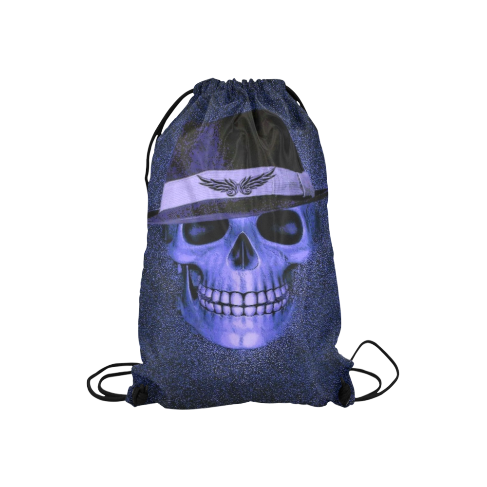 Charming Skull F by JamColors Small Drawstring Bag Model 1604 (Twin Sides) 11"(W) * 17.7"(H)