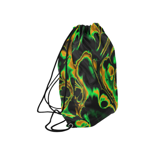 glowing fractal A by JamColors Large Drawstring Bag Model 1604 (Twin Sides)  16.5"(W) * 19.3"(H)