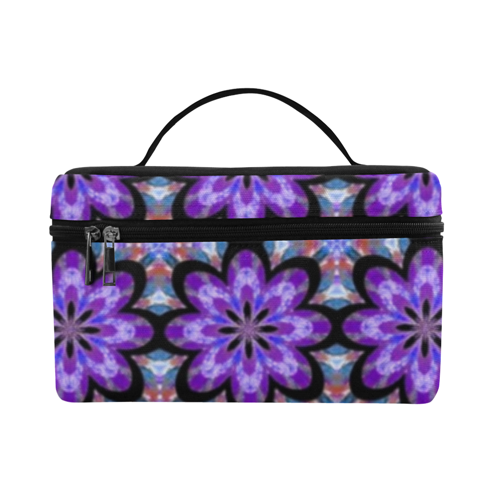 Purple Geometric Lunch Bag/Large (Model 1658)