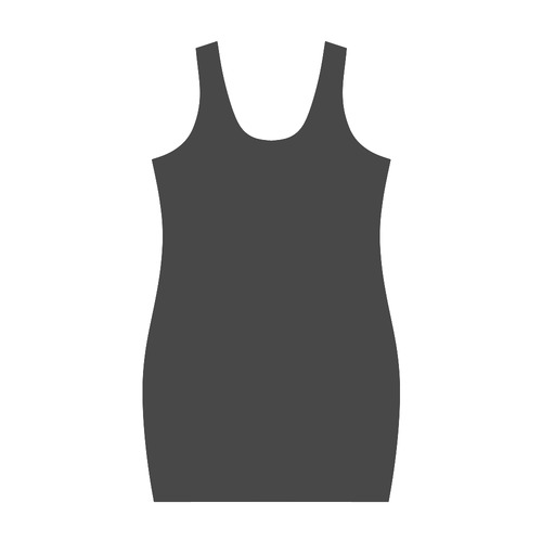 waves black white Medea Vest Dress (Model D06)