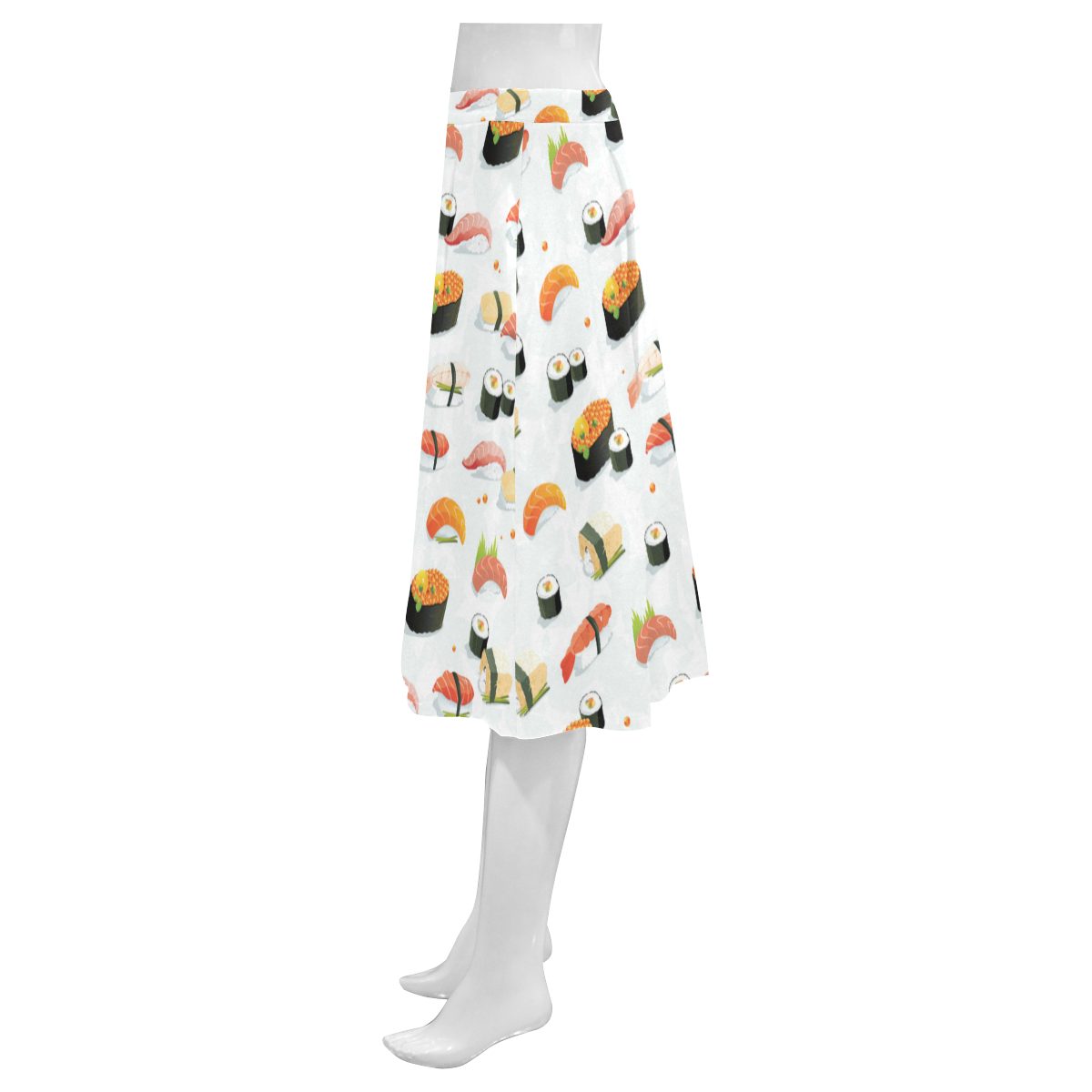 Sushi Lover Mnemosyne Women's Crepe Skirt (Model D16)