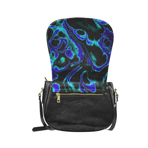 glowing fractal C by JamColors Classic Saddle Bag/Small (Model 1648)
