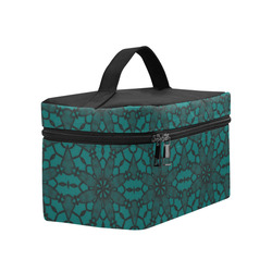 Sexy Teal and Black Lace Lunch Bag/Large (Model 1658)