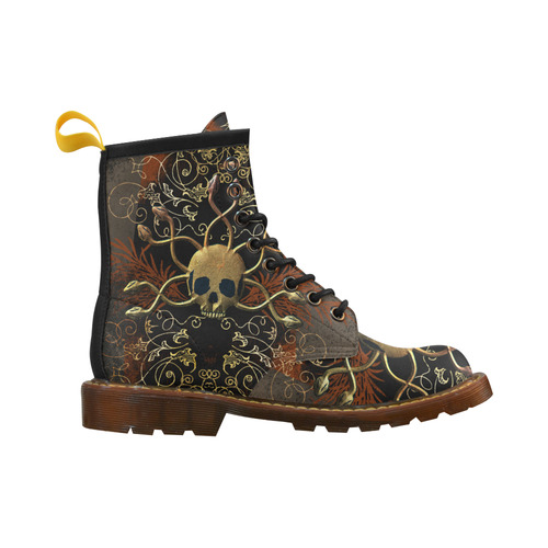 Amazing skull High Grade PU Leather Martin Boots For Women Model 402H