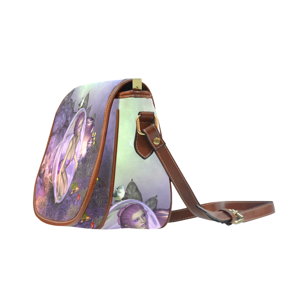 Cute fairy Saddle Bag/Small (Model 1649) Full Customization