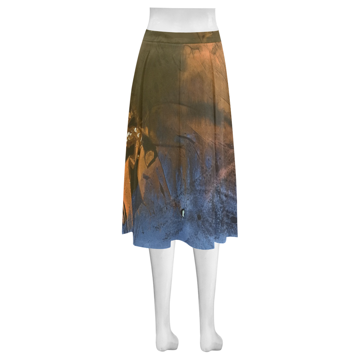 Beach Copper Mnemosyne Women's Crepe Skirt (Model D16)