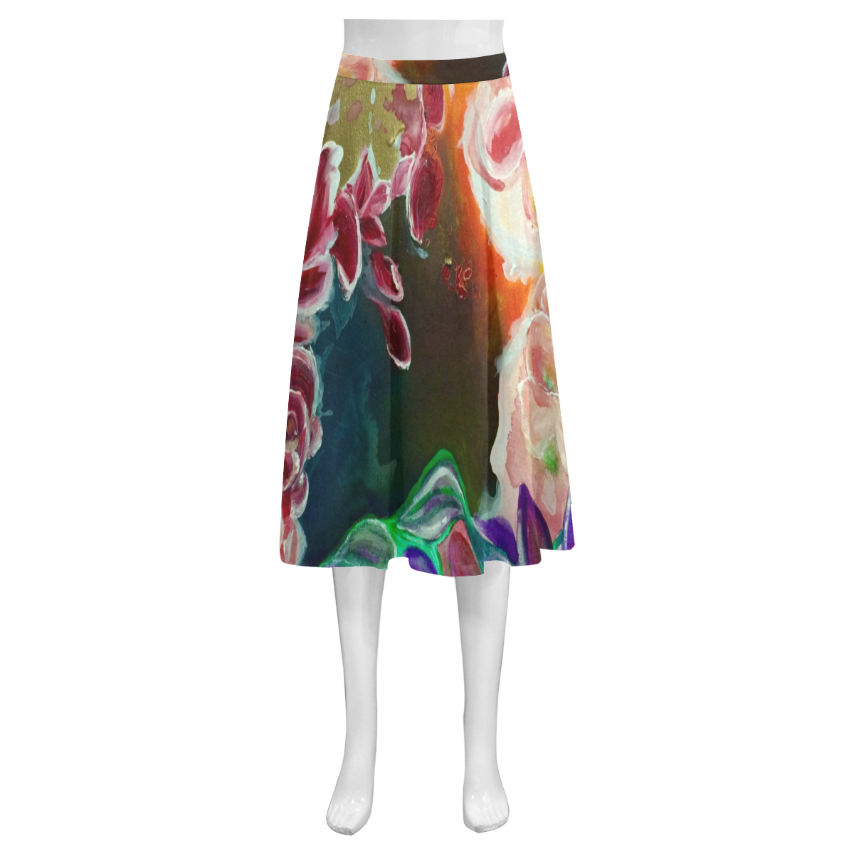Ode to Creation Mnemosyne Women's Crepe Skirt (Model D16)