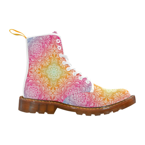 Rainbow Flowers Mandala I Martin Boots For Women Model 1203H