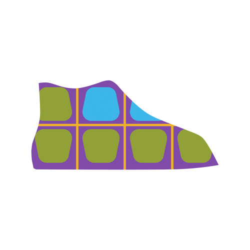 Shapes in squares pattern34 Vancouver H Men's Canvas Shoes/Large (1013-1)