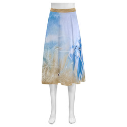 Beach Mnemosyne Women's Crepe Skirt (Model D16)