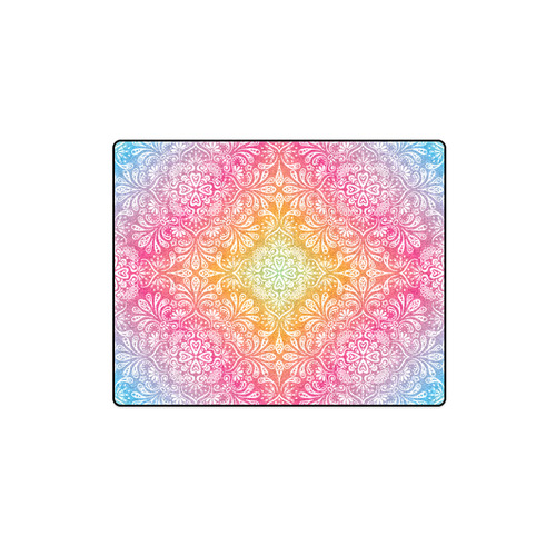 Rainbow Flowers Mandala I Blanket 40"x50"