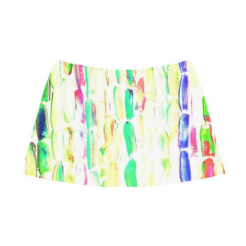 lime Mnemosyne Women's Crepe Skirt (Model D16)