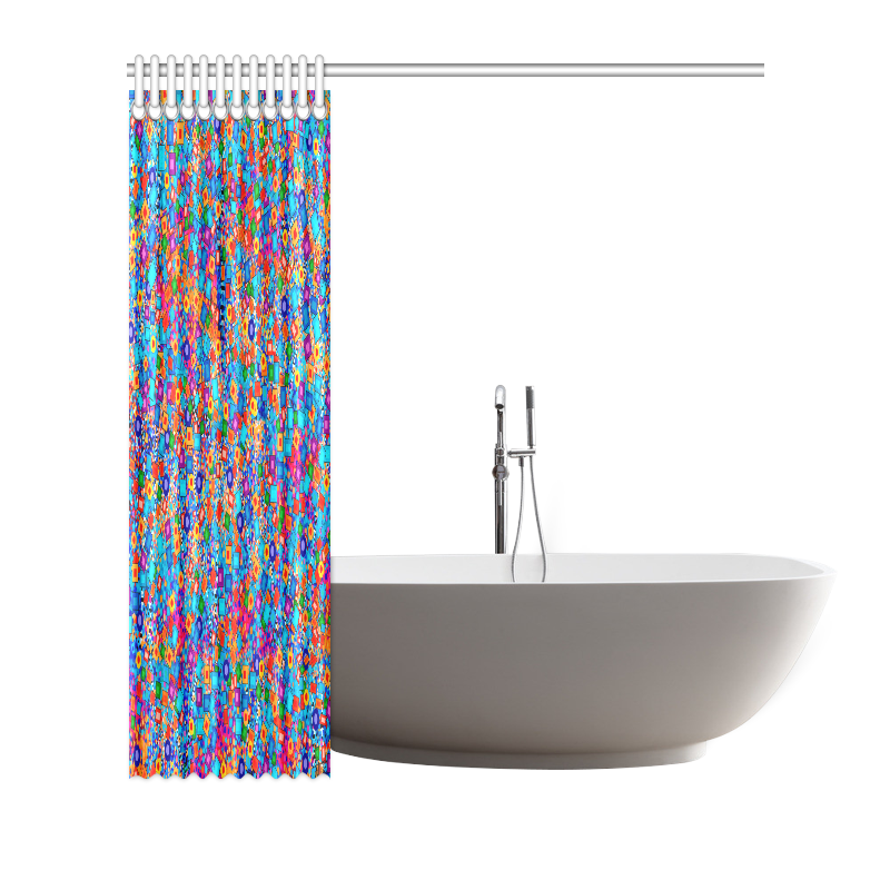 Colorful Carnival Print Shower Curtain Shower Curtain 72"x72"