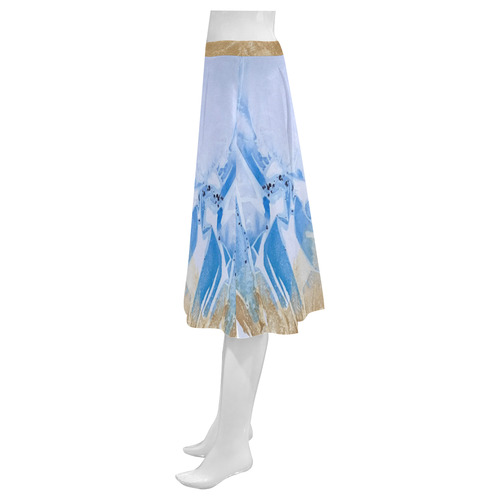 Beach Mnemosyne Women's Crepe Skirt (Model D16)