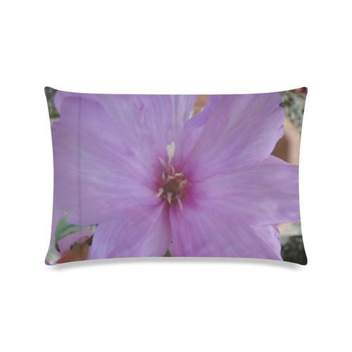 Purple Flower Custom Zippered Pillow Case 16"x24"(Twin Sides)