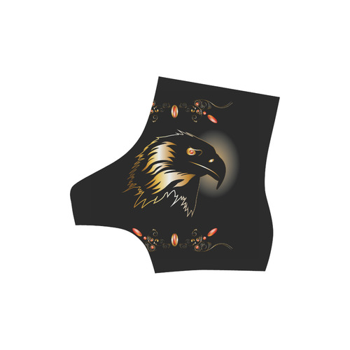 Eagle in gold and black High Grade PU Leather Martin Boots For Women Model 402H