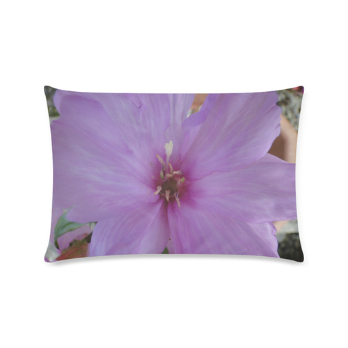 Purple Flower Custom Zippered Pillow Case 16"x24"(Twin Sides)