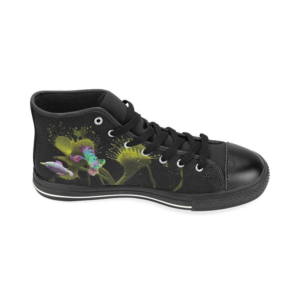 FISHWORLD High Top Canvas Women's Shoes/Large Size (Model 017)