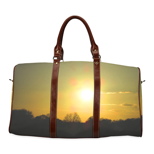 Golden sunset Waterproof Travel Bag/Large (Model 1639)