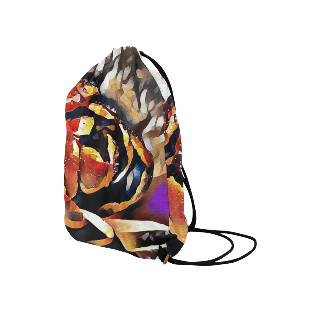 FineArt Colorful Tulip Medium Drawstring Bag Model 1604 (Twin Sides) 13.8"(W) * 18.1"(H)