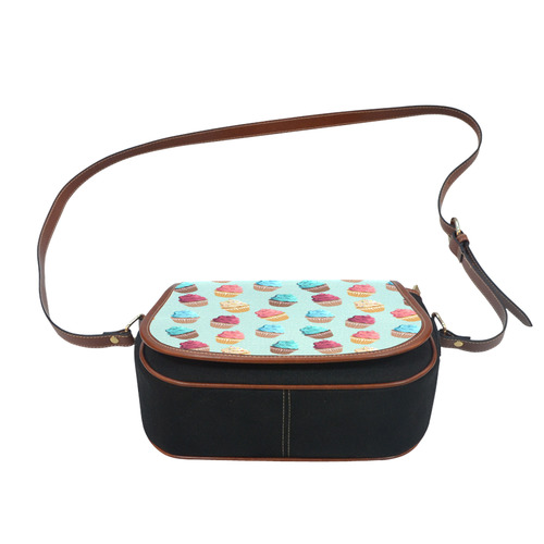 Cup Cakes Party Saddle Bag/Small (Model 1649)(Flap Customization)