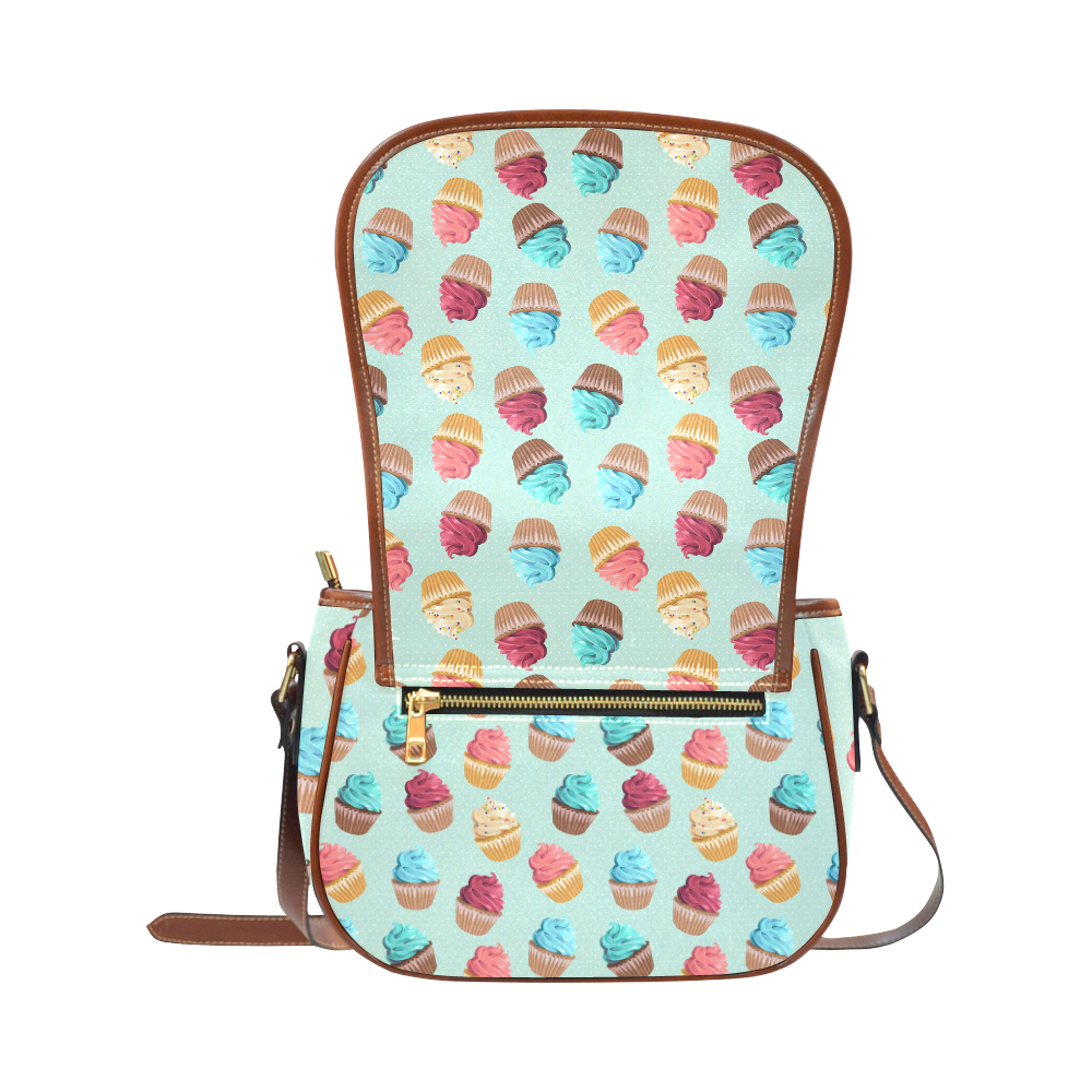 Cup Cakes Party Saddle Bag/Large (Model 1649)