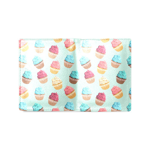 Cup Cakes Party Men's Leather Wallet (Model 1612)