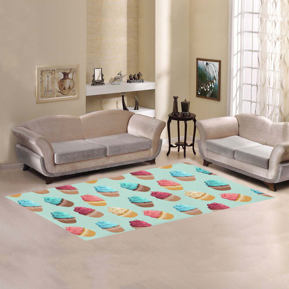 Cup Cakes Party Area Rug 7'x3'3''