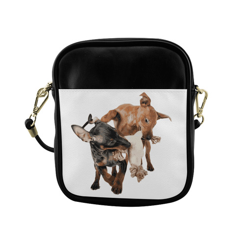 Two Playing Dogs Sling Bag (Model 1627)