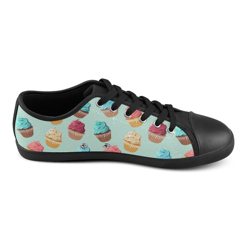 Cup Cakes Party Canvas Shoes for Women/Large Size (Model 016)